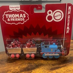 Thomas & Friends Blue Thomas Engine and Silver Coal Cars - Fisher-Price NEW